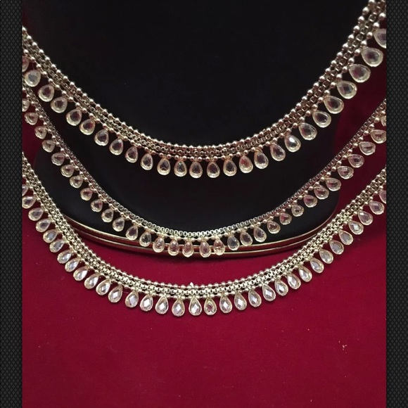 Indian gold plated bridal set 5 pieces - Picture 8 of 8